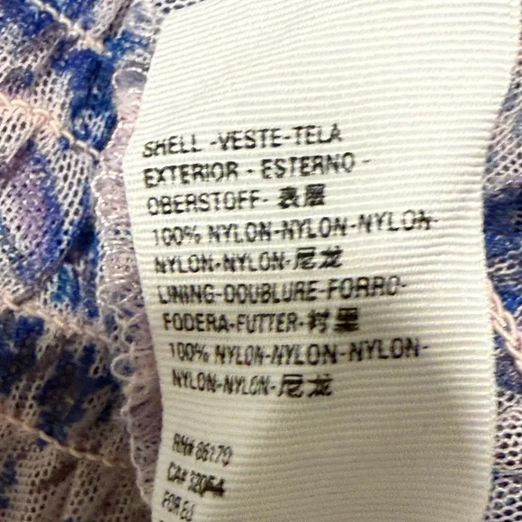 Free People Twyla Floral Smocked Blouse Sheer Boho Romantic Cottage Core Top - Picture 9 of 9